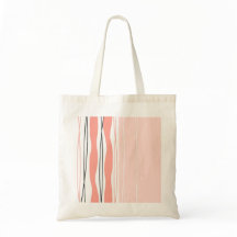 Atlantic Stripe Pink canvas tas verticaal