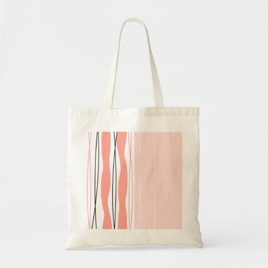 Atlantic Stripe Pink canvas tas verticaal (Voorkant)