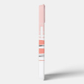 Atlantic Stripe Pink Name horizontal iPad case (Achterkant / Rechts)