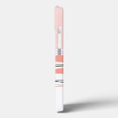 Atlantic Stripe Pink Name horizontal iPad Mini Case-Mate iPhone Case (Achterkant / Links)