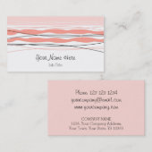 Atlantic Stripe Pink visitekaartje roze terug (Voorkant / Achterkant)