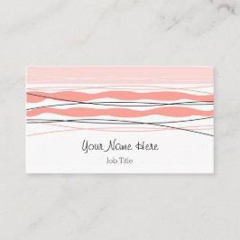 Atlantic Stripe Pink visitekaartje roze terug