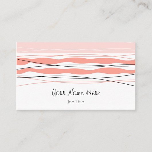 Atlantic Stripe Pink visitekaartje roze terug (Voorkant)