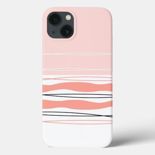 Atlantic Stripe Roze horizontale iPad-draagtas Case-Mate iPhone Case (Achterkant)