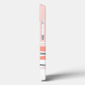Atlantic Stripe Roze horizontale iPad-draagtas Case-Mate iPhone Case (Achterkant / Links)