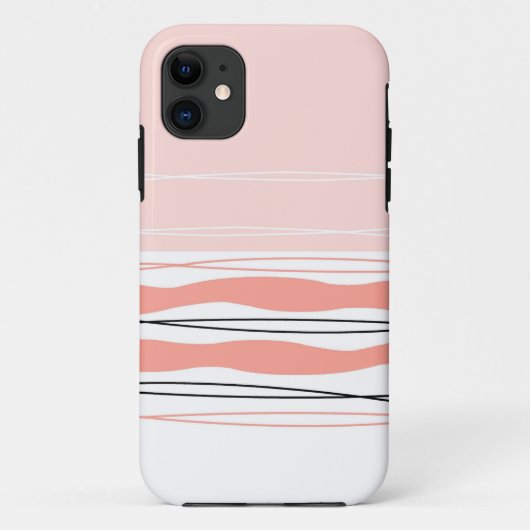 Atlantic Stripe Roze horizontale iPhone hoesje (Achterkant)