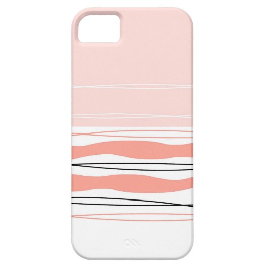 Atlantic Stripe Roze horizontale iPhone hoesje (Achterkant)