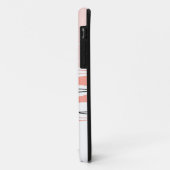 Atlantic Stripe Roze Naam horizontale iPhone case (Achterkant/links)