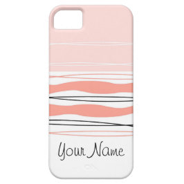 Atlantic Stripe Roze Naam horizontale iPhone case