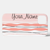 Atlantic Stripe Roze Naam Verticale iPad-draagtas Case-Mate iPhone Case (Achterkant (horizontaal))