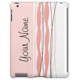Atlantic Stripe Roze Naam Verticale iPad-draagtas iPhone 13 Hoesje