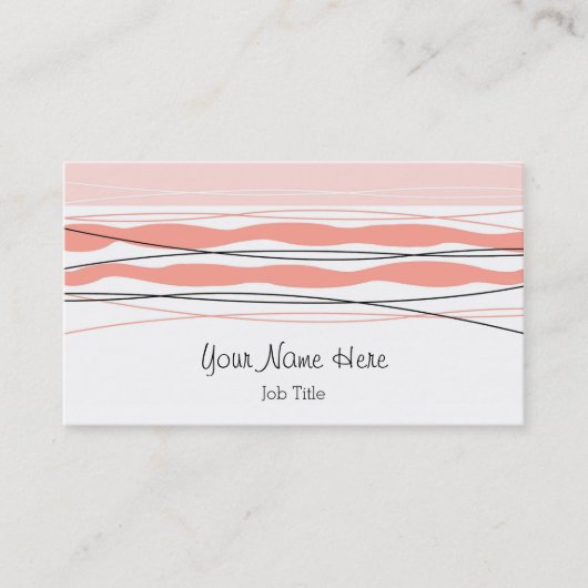 Atlantic Stripe Roze visitekaartje (Voorkant)