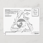 Atlantic Sturgeon-Black-Briefkaart Briefkaart (Achterkant)