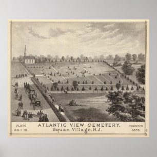Atlantic Uitzicht Cemetery, Squan Village, NJ Poster