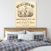 Atlantic White Lead en Linseed Oil Works Canvas Afdruk (Insitu (Slaapkamer))