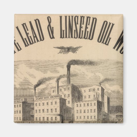 Atlantic White Lead en Linseed Oil Works Magneet (Voorkant)