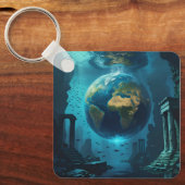 Atlantis Aarde – Onderwater Ruïnes Sleutelhanger (Voorkant)