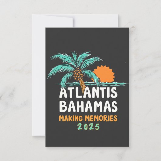 Atlantis Bahama's maken herinneringen 2025 Bedankkaart (Voorkant)