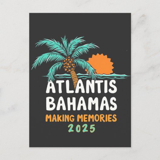 Atlantis Bahama's maken herinneringen 2025 Briefkaart (Voorkant)