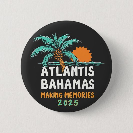 Atlantis Bahama's maken herinneringen 2025 Ronde Button 5,7 Cm (Voorkant)