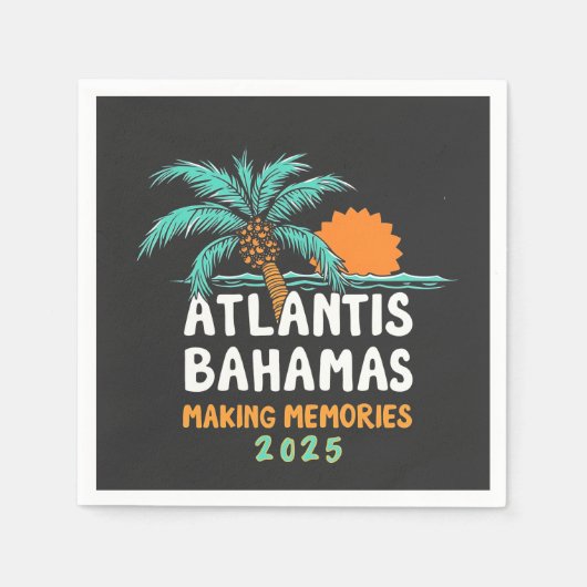 Atlantis Bahama's maken herinneringen 2025 Servet (Voorkant)