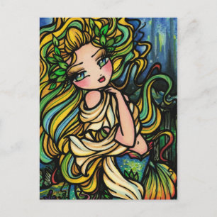 Atlantis City Mermaid Fantasy Art Girl Briefkaart