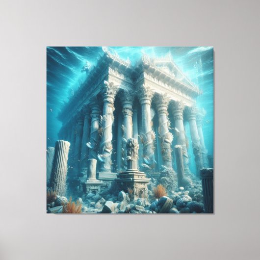 Atlantis geïnspireerde kunst canvas afdruk (Voorkant)