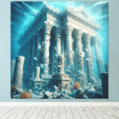 Atlantis geïnspireerde kunst canvas afdruk (Insitu (Houten vloer))