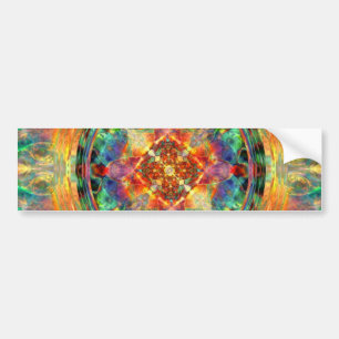 Atlantis-Geïnspireerde regenboogMandala Sacred Ge Bumpersticker