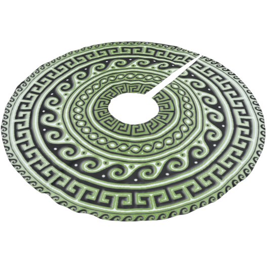 Atlantis Green Greek Key Kerstboom Rok (Gekanteld)