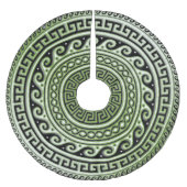 Atlantis Green Greek Key Kerstboom Rok (Voorkant)