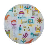 Atlantis-Hand Gepilleerde Moderne Kunst van de Wat Snijplank (Voorkant)