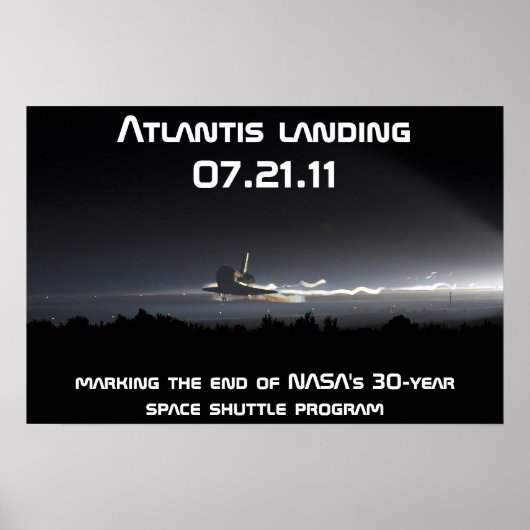 Atlantis landing 07.21.11 poster (Voorkant)