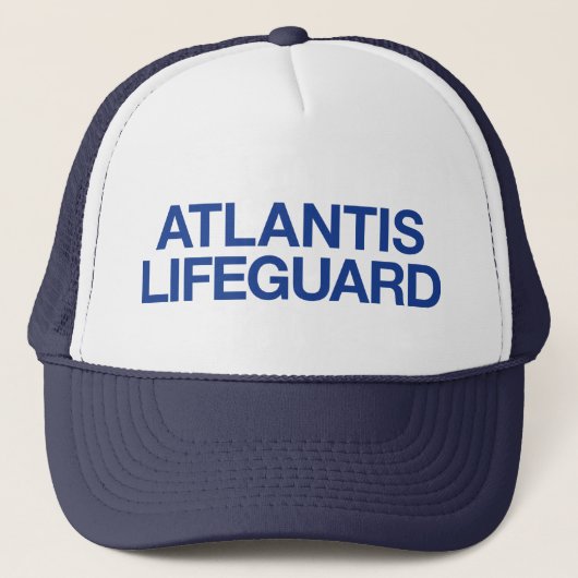 ATLANTIS LIFEGUARD leuke slogan-trucker Trucker Pet (Voorkant)