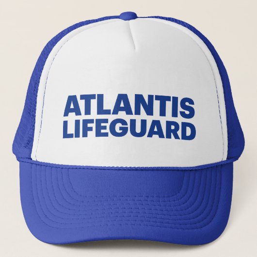 ATLANTIS LIFEGUARD leuke slogan-trucker Trucker Pet (Voorkant)