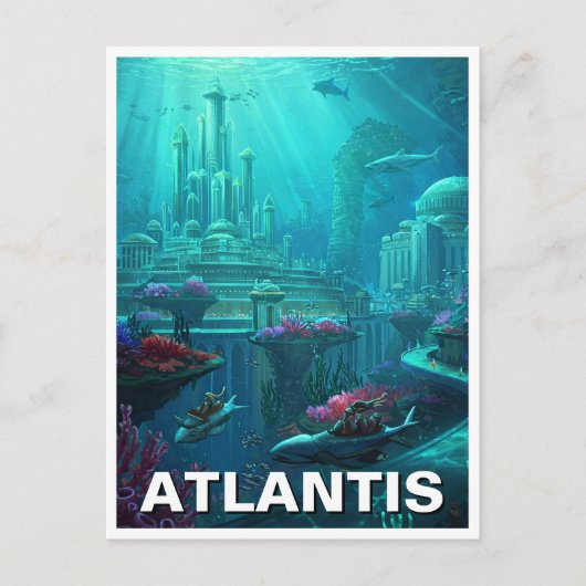 Atlantis Mythology Travel Briefkaart (Voorkant)