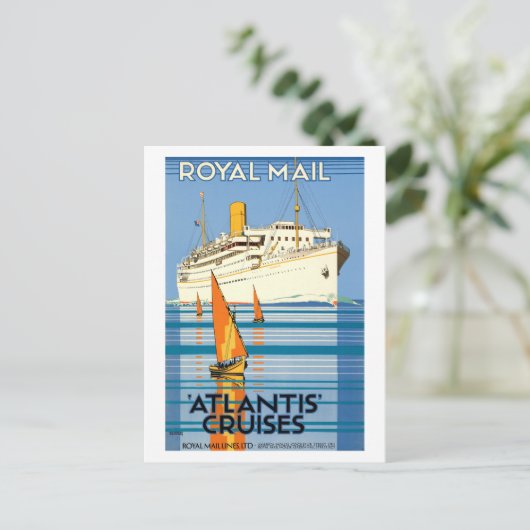  ATLANTIS OCEAN LINER REIZEN BRIEFKAART (Staand voorkant)