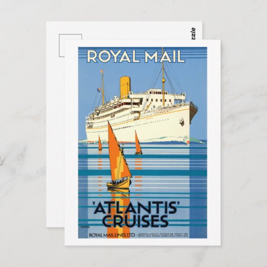  ATLANTIS OCEAN LINER REIZEN BRIEFKAART (Voorkant / Achterkant)