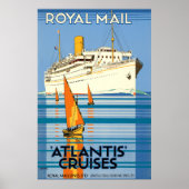  ATLANTIS OCEAN LINER REIZEN POSTER (Voorkant)