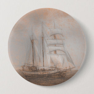 Atlantis Sailing Ship da Vinci Ronde Button 4,0 Cm