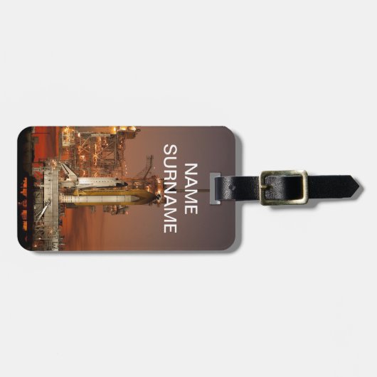 Atlantis Space Shuttle start NASA Bagagelabel (Voorkant horizontaal)