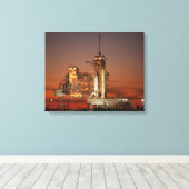 Atlantis Space Shuttle start NASA Canvas Afdruk (Insitu (Houten vloer))
