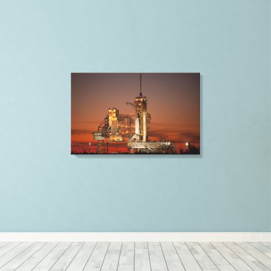 Atlantis Space Shuttle start NASA Canvas Afdruk (Insitu (Houten vloer))