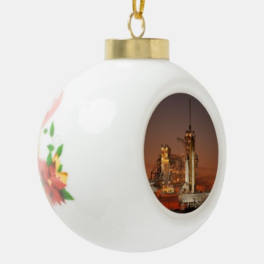 Atlantis Space Shuttle start NASA Keramische Bal Ornament (Links)