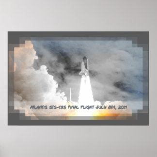 Atlantis Space Shuttle STS-135 Laatste vlucht Poster