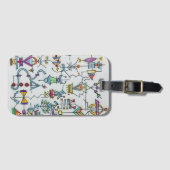 Atlantis Twee-grillige Abstracte kunst Bagagelabel (Voorkant (horizontaal))