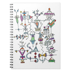 Atlantis Two-Whimsical Hand Geschilderde Abstracte Notitieboek