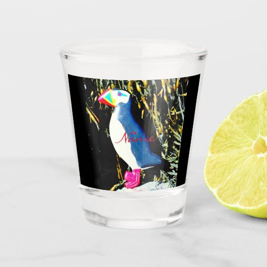 Atlantisch puffin-ontwerp Thunder_Cove Shot Glas (Voorkant)