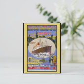 atlantisch transport-oceaanstomer briefkaart (Staand voorkant)