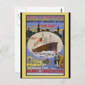 atlantisch transport-oceaanstomer briefkaart (Voorkant / Achterkant)